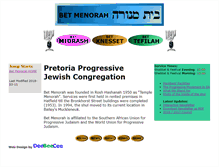 Tablet Screenshot of betmenorah.org.za